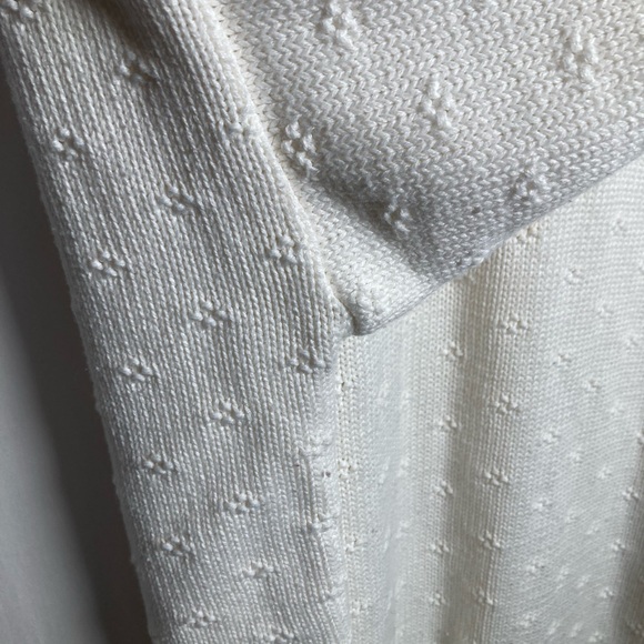 Liz Baker Creamy White Short Sleeve Sweater Floral Embroidery Sz 2X Valentines - Picture 5 of 11